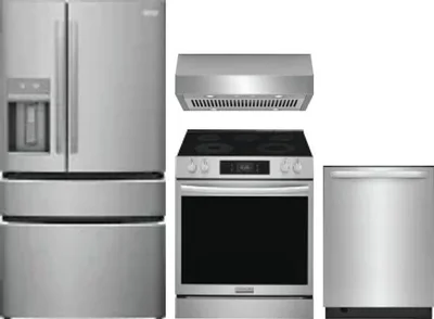 4 Piece Package Includes Refrigerator, Range, Hood And Dishwasher