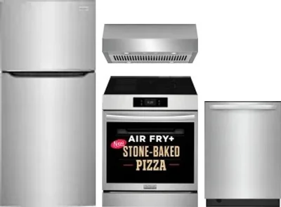 4 Piece Package Includes Refrigerator, Range, Hood And Dishwasher