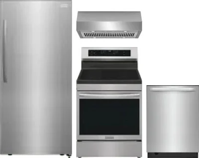 4 Piece Package Includes Refrigerator, Range, Hood And Dishwasher