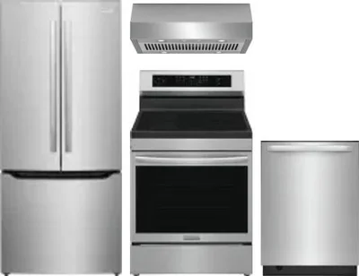 4 Piece Package Includes Refrigerator, Range, Hood And Dishwasher