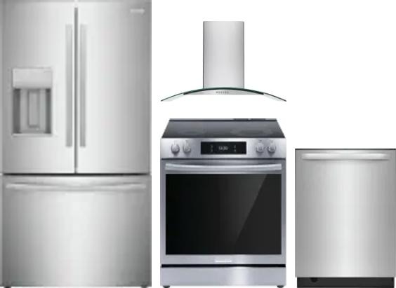 4 Piece Package Includes Refrigerator, Range, Hood And Dishwasher