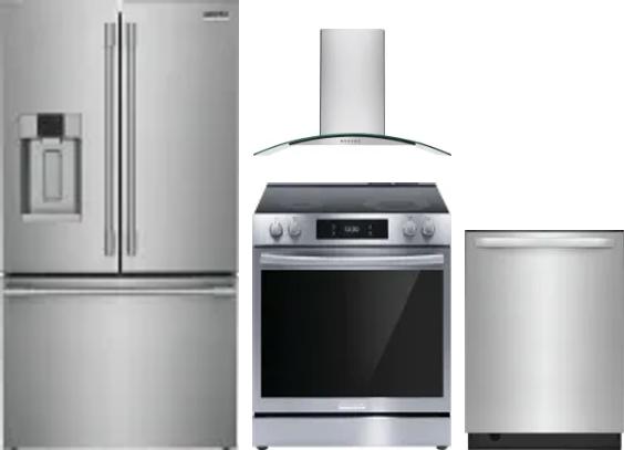 4 Piece Package Includes Refrigerator, Range, Hood And Dishwasher