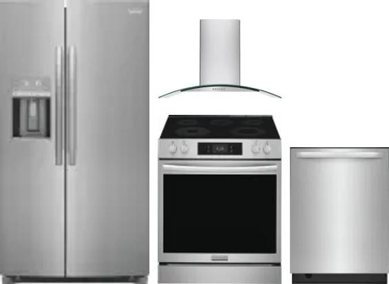 4 Piece Package Includes Refrigerator, Range, Hood And Dishwasher