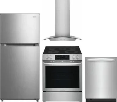 4 Piece Package Includes Refrigerator, Range, Hood And Dishwasher