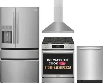 4 Piece Package Includes Refrigerator, Range, Hood And Dishwasher
