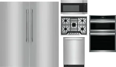 6 Piece Package Includes Refrigerator, Freezer, Cooktop, Wall Oven, Microwave And Dishwasher