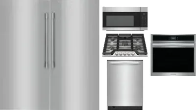 6 Piece Package Includes Refrigerator, Freezer, Cooktop, Wall Oven, Microwave And Dishwasher