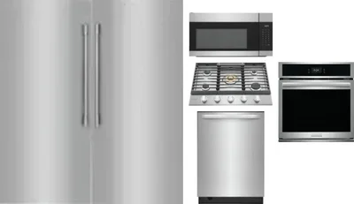 6 Piece Package Includes Refrigerator, Freezer, Cooktop, Wall Oven, Microwave And Dishwasher