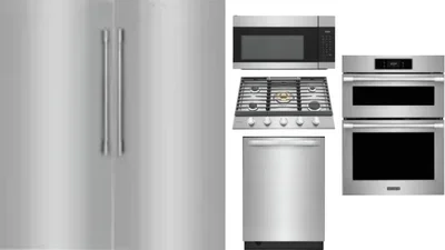 6 Piece Package Includes Refrigerator, Freezer, Cooktop, Wall Oven, Microwave And Dishwasher