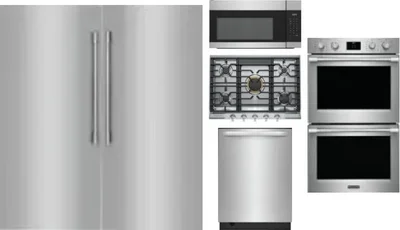 6 Piece Package Includes Refrigerator, Freezer, Cooktop, Wall Oven, Microwave And Dishwasher