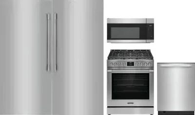 5 Piece Package Includes Refrigerator, Freezer, Range, Microwave And Dishwasher