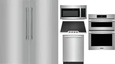6 Piece Package Includes Refrigerator, Freezer, Cooktop, Wall Oven, Microwave And Dishwasher