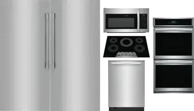 6 Piece Package Includes Refrigerator, Freezer, Cooktop, Wall Oven, Microwave And Dishwasher