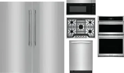 6 Piece Package Includes Refrigerator, Freezer, Cooktop, Wall Oven, Microwave And Dishwasher