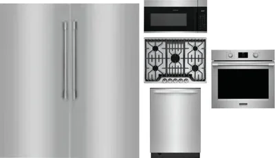 6 Piece Package Includes Refrigerator, Freezer, Cooktop, Wall Oven, Microwave And Dishwasher
