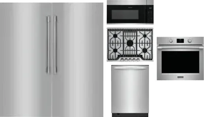6 Piece Package Includes Refrigerator, Freezer, Cooktop, Wall Oven, Microwave And Dishwasher