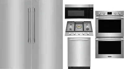 6 Piece Package Includes Refrigerator, Freezer, Cooktop, Wall Oven, Microwave And Dishwasher