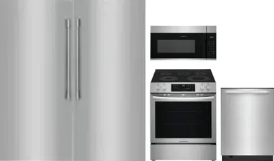 5 Piece Package Includes Refrigerator, Freezer, Range, Microwave And Dishwasher