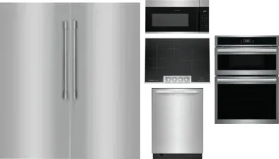 6 Piece Package Includes Refrigerator, Freezer, Cooktop, Wall Oven, Microwave And Dishwasher