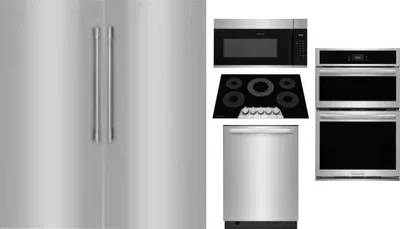 6 Piece Package Includes Refrigerator, Freezer, Cooktop, Wall Oven, Microwave And Dishwasher