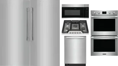 6 Piece Package Includes Refrigerator, Freezer, Cooktop, Wall Oven, Microwave And Dishwasher