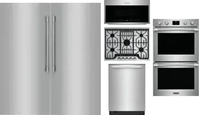 6 Piece Package Includes Refrigerator, Freezer, Cooktop, Wall Oven, Microwave And Dishwasher