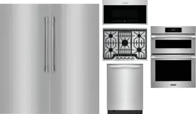 6 Piece Package Includes Refrigerator, Freezer, Cooktop, Wall Oven, Microwave And Dishwasher