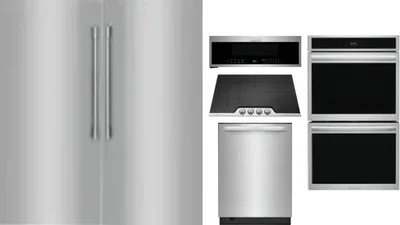 6 Piece Package Includes Refrigerator, Freezer, Cooktop, Wall Oven, Microwave And Dishwasher