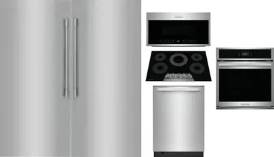 6 Piece Package Includes Refrigerator, Freezer, Cooktop, Wall Oven, Microwave And Dishwasher