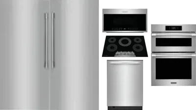 6 Piece Package Includes Refrigerator, Freezer, Cooktop, Wall Oven, Microwave And Dishwasher