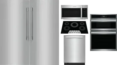 6 Piece Package Includes Refrigerator, Freezer, Cooktop, Wall Oven, Microwave And Dishwasher