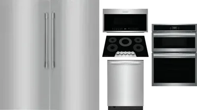 6 Piece Package Includes Refrigerator, Freezer, Cooktop, Wall Oven, Microwave And Dishwasher