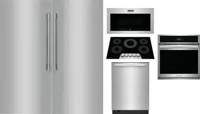 6 Piece Package Includes Refrigerator, Freezer, Cooktop, Wall Oven, Microwave And Dishwasher