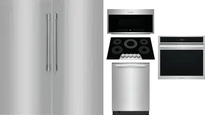 6 Piece Package Includes Refrigerator, Freezer, Cooktop, Wall Oven, Microwave And Dishwasher