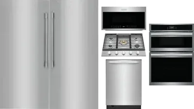 6 Piece Package Includes Refrigerator, Freezer, Cooktop, Wall Oven, Microwave And Dishwasher