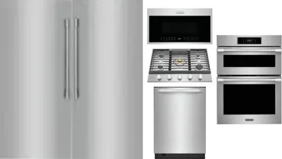 6 Piece Package Includes Refrigerator, Freezer, Cooktop, Wall Oven, Microwave And Dishwasher