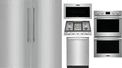 6 Piece Package Includes Refrigerator, Freezer, Cooktop, Wall Oven, Microwave And Dishwasher