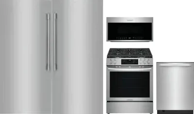 5 Piece Package Includes Refrigerator, Freezer, Range, Microwave And Dishwasher