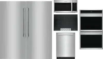 6 Piece Package Includes Refrigerator, Freezer, Cooktop, Wall Oven, Microwave And Dishwasher
