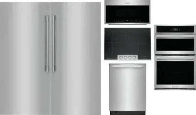 6 Piece Package Includes Refrigerator, Freezer, Cooktop, Wall Oven, Microwave And Dishwasher
