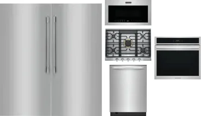 6 Piece Package Includes Refrigerator, Freezer, Cooktop, Wall Oven, Microwave And Dishwasher