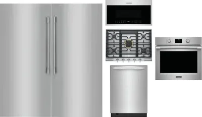 6 Piece Package Includes Refrigerator, Freezer, Cooktop, Wall Oven, Microwave And Dishwasher