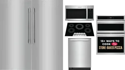 6 Piece Package Includes Refrigerator, Freezer, Cooktop, Wall Oven, Microwave And Dishwasher