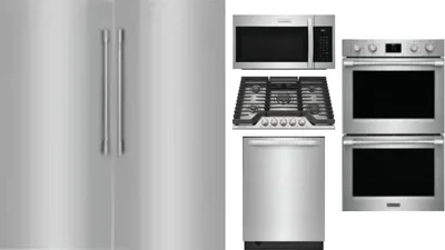 6 Piece Package Includes Refrigerator, Freezer, Cooktop, Wall Oven, Microwave And Dishwasher