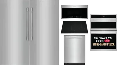 6 Piece Package Includes Refrigerator, Freezer, Cooktop, Wall Oven, Microwave And Dishwasher
