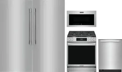5 Piece Package Includes Refrigerator, Freezer, Range, Microwave And Dishwasher