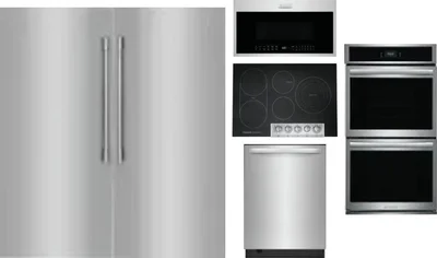 6 Piece Package Includes Refrigerator, Freezer, Cooktop, Wall Oven, Microwave And Dishwasher