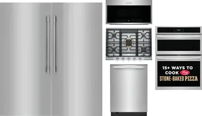 6 Piece Package Includes Refrigerator, Freezer, Cooktop, Wall Oven, Microwave And Dishwasher