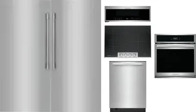 6 Piece Package Includes Refrigerator, Freezer, Cooktop, Wall Oven, Microwave And Dishwasher