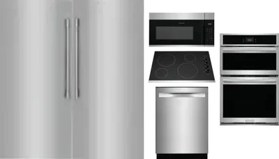 6 Piece Package Includes Refrigerator, Freezer, Cooktop, Wall Oven, Microwave And Dishwasher